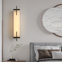 Modern new Chinese living room wall lamp All copper marble background wall lamp Personality bedroom bedside modern simple stair lamp