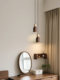 Medieval-Style Bedroom Bedside Chandelier, Retro Wabi-Sabi Style Yellow Travertine Stone Entryway Bar Counter Staircase Small Pendant Light