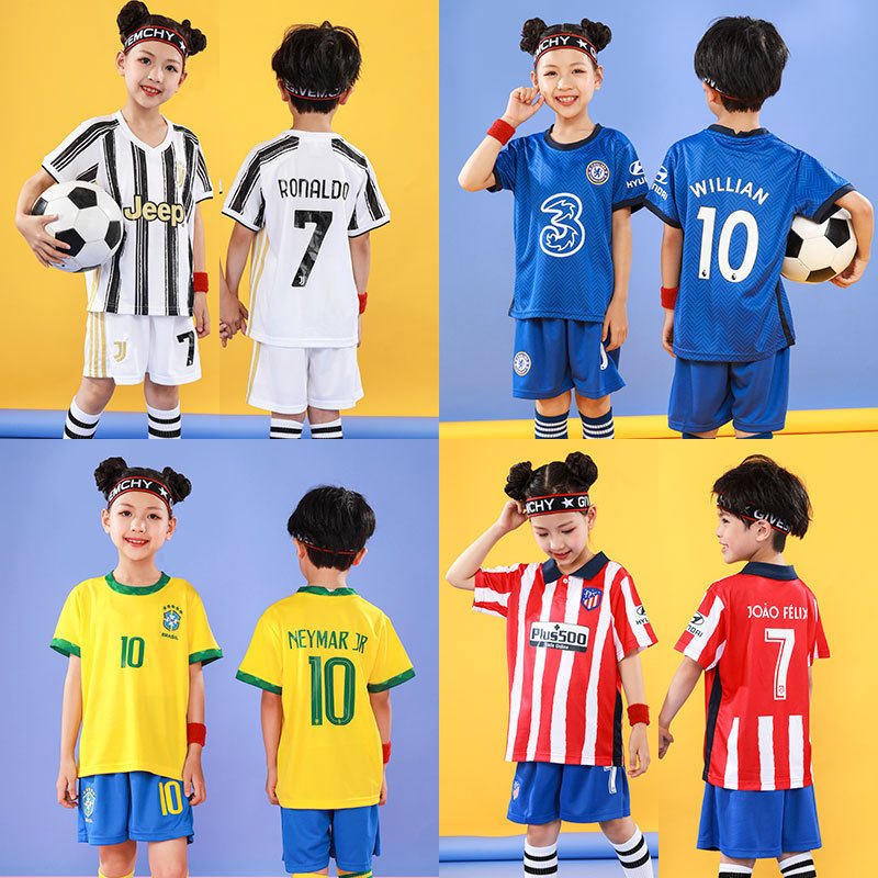Football Suit Suit Children Boy Boy Dress Jersey Tailor Made for Primary School Soccer Training to girls' Chinese Team Globe