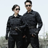 Черный комплект, длинный износостойкий лонгслив, большой размер