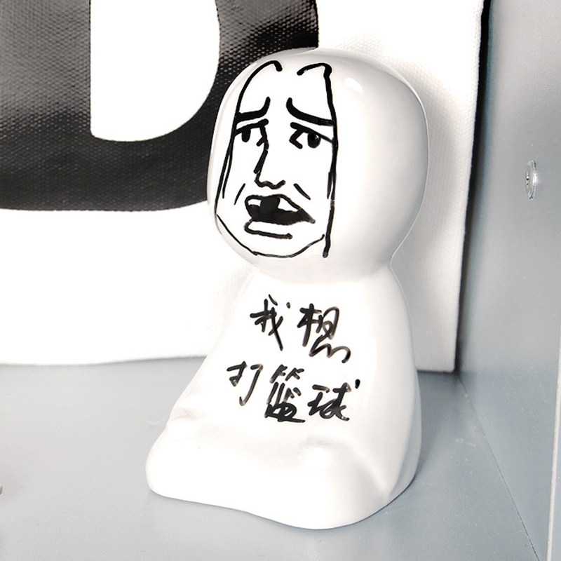 Ceramic graffiti fittings expression DIY unpressed fun vast master desktop mood notepad hand-drawn gifts