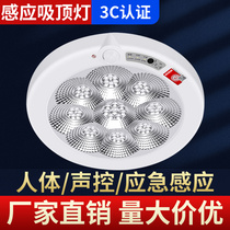 led ceiling light sound and light control voice control stair aisle garage corridor intelligent human body infrared emergency sensor light