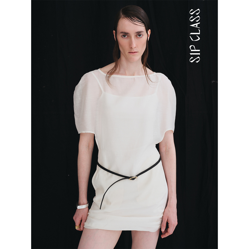 Sip Class Designer Brand Black/White Fake Two-Piece Design Short-Sleeved Dress Summer Short Hip-Hugging Skirt Sip Class Designer Brand Black/White Fake Two-Piece Design Short-Sleeved Dress Summer Short Hip-Hugging Skirt