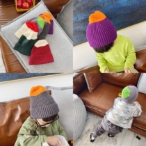 ins autumn winter male baby knit cap girl out warm spell windproof anti-chill wool line hat thickened tide