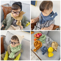 Cookies Moms Autumn Winter New Baby Boy Dress Korea Temperament Baby Pure Color Soft Warm Scarves Scarf