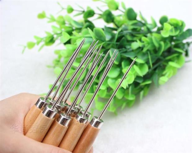 Giày awl khuỷu tay với móc cửa hàng làm cho cuộc sống đục lỗ vá giày công cụ cổ điển bà nội nhà may tay retro - Thiết bị sân khấu đèn led nháy liên tục