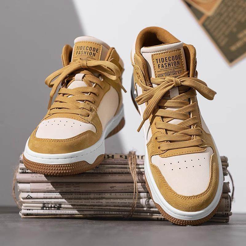 Putian Men's Shoes, Breathable New Style for Autumn, Height-Increasing, Versatile Black and White Panda Sneakers, High-Top Trendy Brand, High-End Sports Shoes