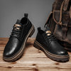 Men's Leather Shoes for Autumn and Winter, Men's Business Shoes, Black Retro Men's Casual Height-Increasing Martin Boots