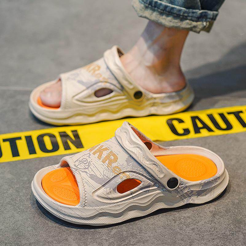 Slippers for Men's Summer Outer Wear, Soft-Soled Flip-Flops, Dual-Purpose Beach Sandals, Internet Celebrity Hot Models soft sole Non-Slip Sandals