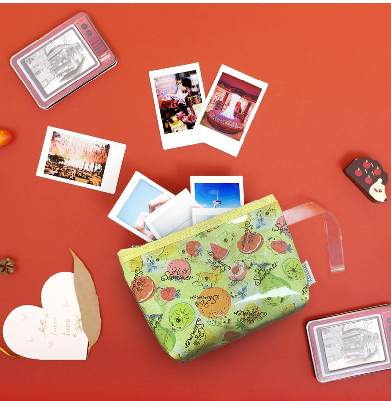 Fuji once imaging custom fruit PU makeup bag retailer wallet