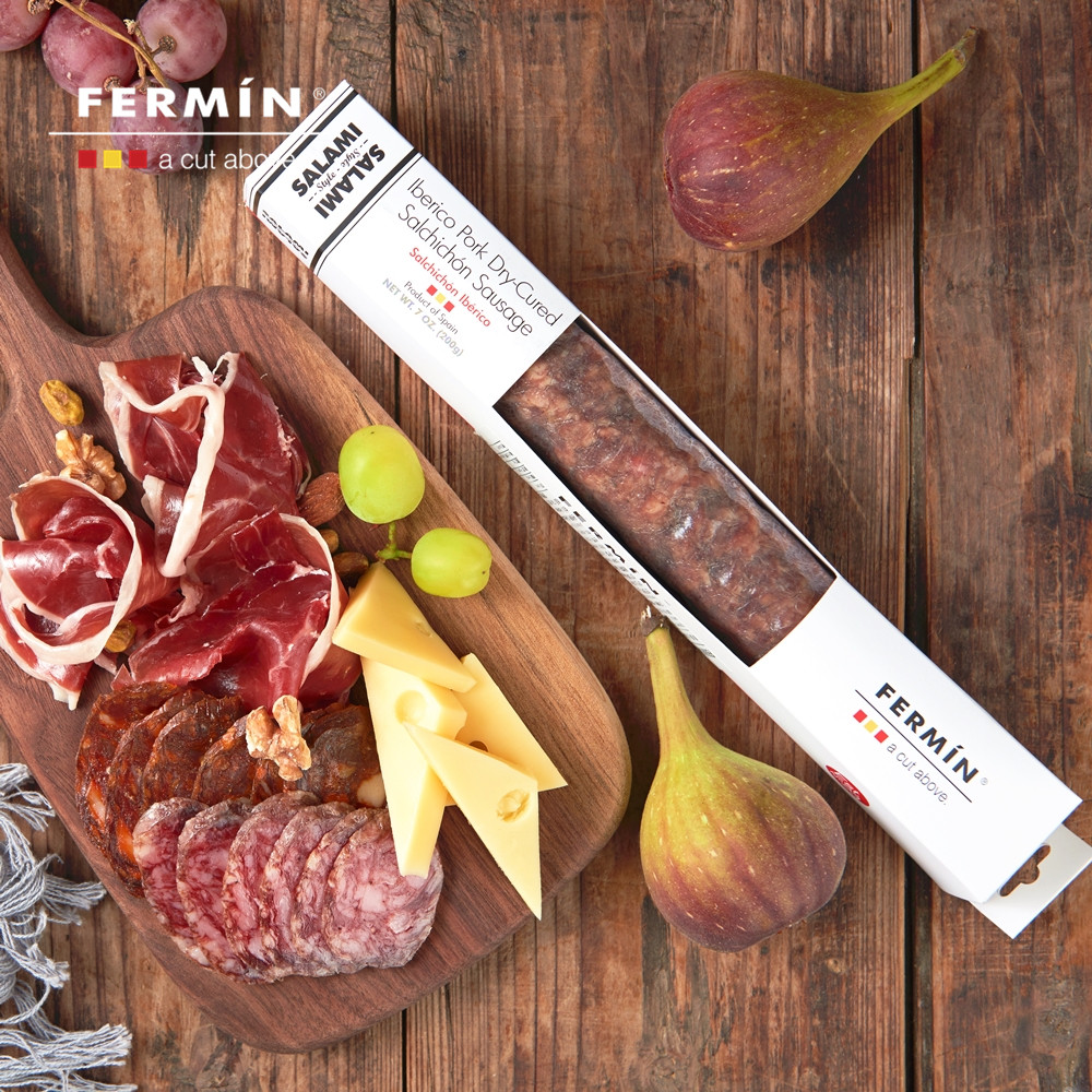 Spanish Imports Iberian Black Pig Air-dried Sausage Ham Sliced Gift Jar Multitaste Ready-to-eat Salami-Taobao