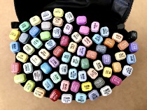 Fakal Mark Pen Three Generation Soft Head Mark Pen Alcoholic Double Head Hand Painted Mark 72 Color Professional Set