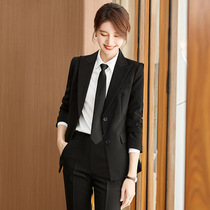 Black suit female autumn winter professional dress temperament goddess 4S shop front desk sales clothing