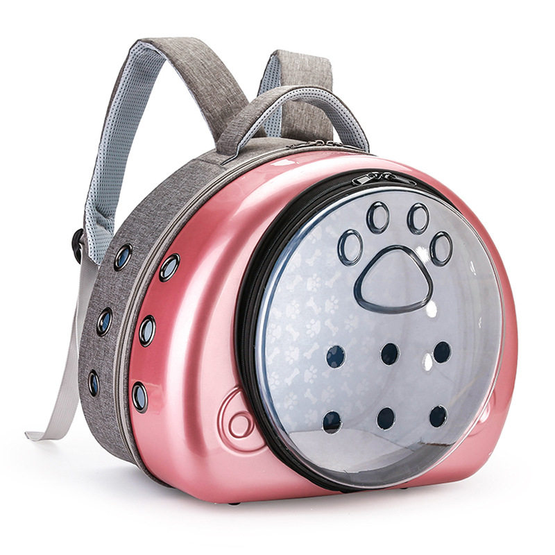 New pet bag outgoing portable bag transparent pet Shoulder Bag Porous Breathable Space Pet Double Shoulder Bag