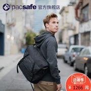 Pacsafe retro đen chống trộm vải đeo cưỡi ba ​​lô túi túi giản dị túi người nghèo gói nam