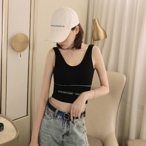 Thể thao sling nhỏ vest phụ nữ mặc đồ lót một mảnh áo ngực phù hợp với bên trong một vẻ đẹp trở lại top sexy U-hình