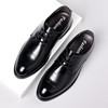 2025 New Leather Shoes for Men, Business Formal Wear, Genuine Leather, Soft Sole, Casual Derby Shoes, British Style, Thick Sole, Wedding Groom Shoes