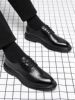 Autumn Leather Shoes for Men, Business Formal Wear, Genuine Leather, Soft Leather, Pointed Toe, Thick Sole, Casual Groomsmen, British Suit, Wedding Groom Shoes