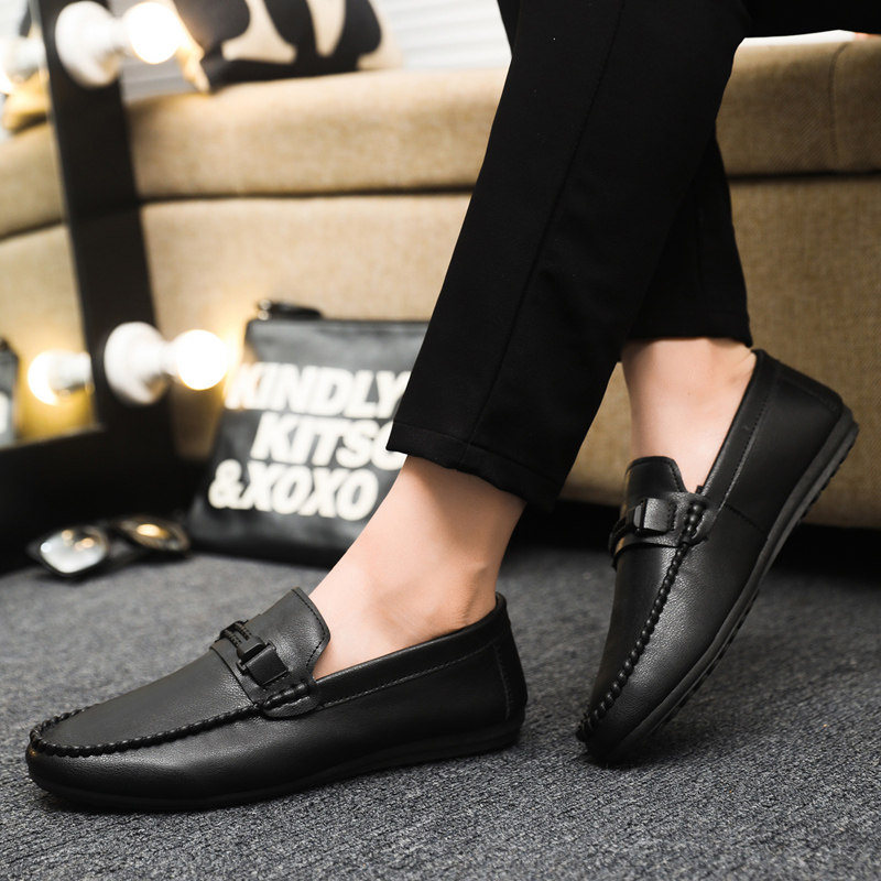 Men's Summer Breathable Loafers, Men's Business Formal Shoes, British Style Versatile Casual Leather Shoes, Slip-On Work Shoes