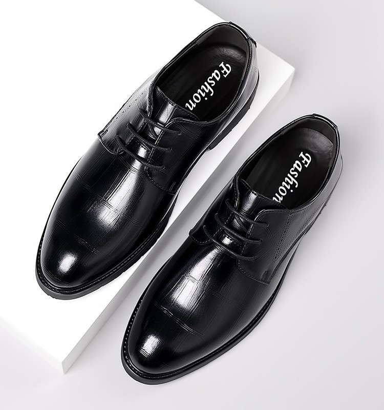 Autumn Suit Leather Shoes for Men, Business Formal Wear, Genuine Leather, Soft Sole, Breathable, Casual, British Style, Pointed Toe, Soft Leather, Groom's Wedding Shoes