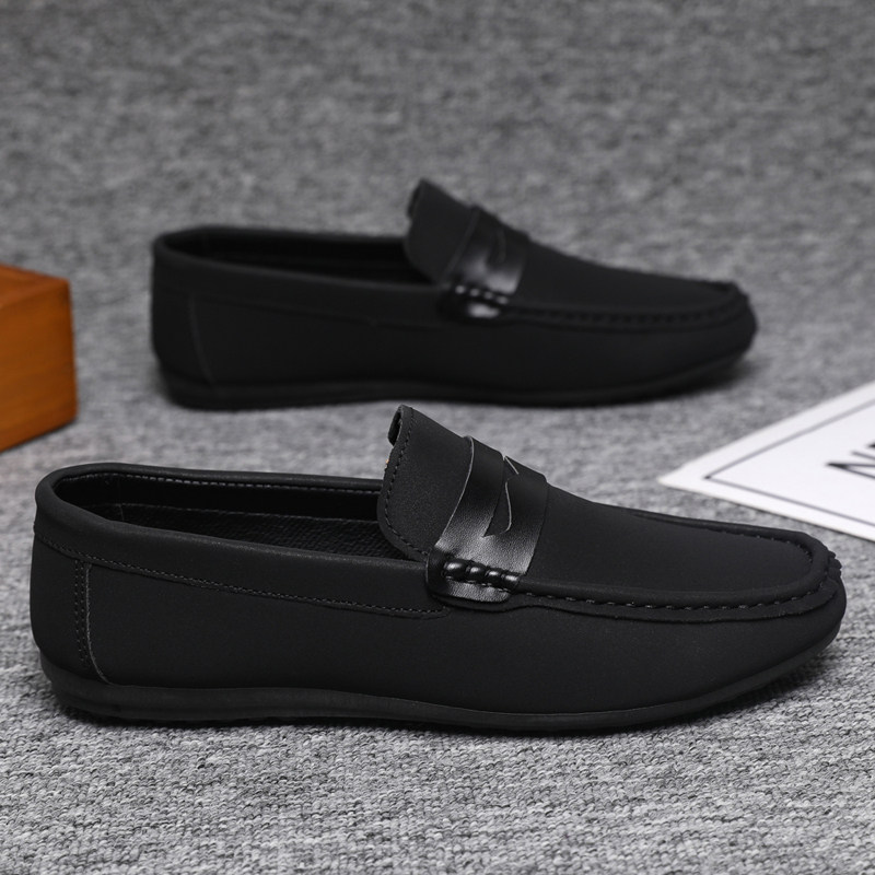 2025 New Summer Loafers for Men, Korean Style Trendy Soft-Soled Slip-On Casual Versatile Slip-On Lazy Leather Shoes