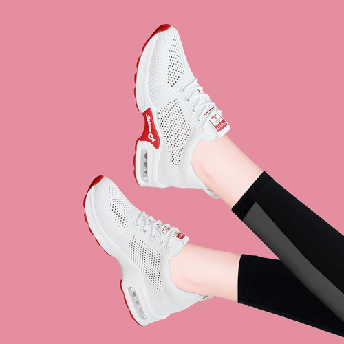 Кушон, спортивная обувь, нескользящие универсальные дышащие туфли, белая обувь, 2020, осенний, тренд сезона, новая коллекция