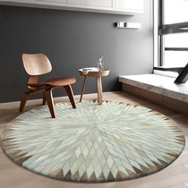 Cow Leather Splicing Round Carpet Light Extravaganza Nordic Modern Living Room Sofa Tea Table Cushion Bedroom Bedside Blanket Large Area