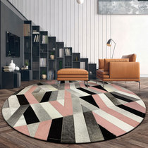 Cow Leather Splicing Round Carpet Light Extravaganza Small Nordic Ins Wind Modern Living Room Tea Table Cushion Book Room Bedroom Bedside Blanket