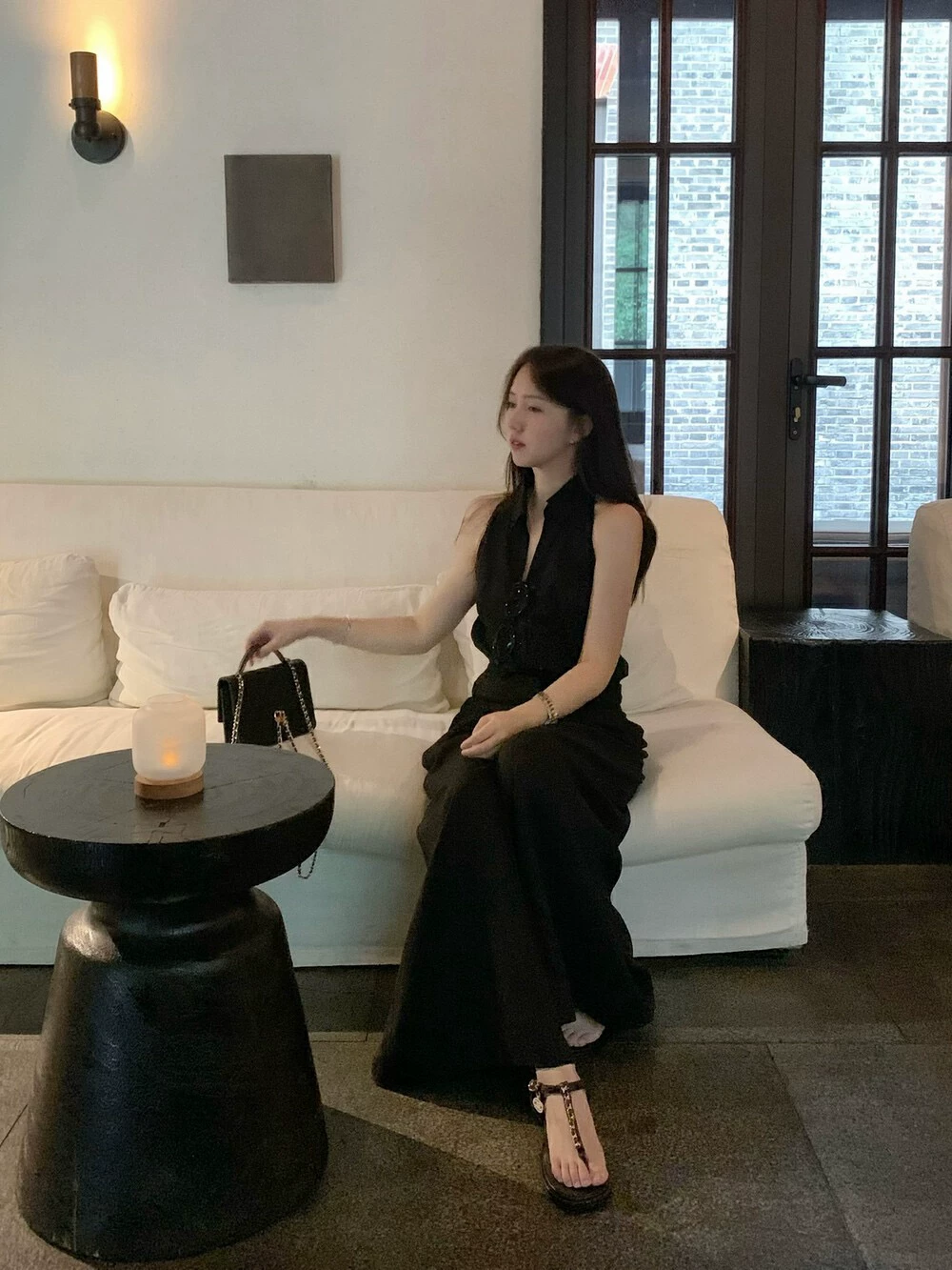 ПPoisooo Korean generation 2026 new lapel Tencel linen sleeveless vest slimming versatile top wide leg pants suit