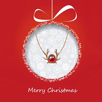 Original deer have your sterling silver Garnet elk necklace female choker light luxury niche design sense Christmas gift