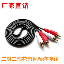 Kenyu II pair cheap 2 pairs 2 lotus line audio line AV line 2rca double lotus head sound connection thread