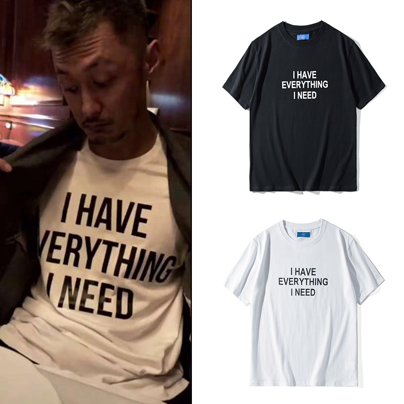 Hong Kong fashion brand Shawn Yue couples with the same English letters loose Harajuku summer cotton couple men and women short-sleeved t-shirts