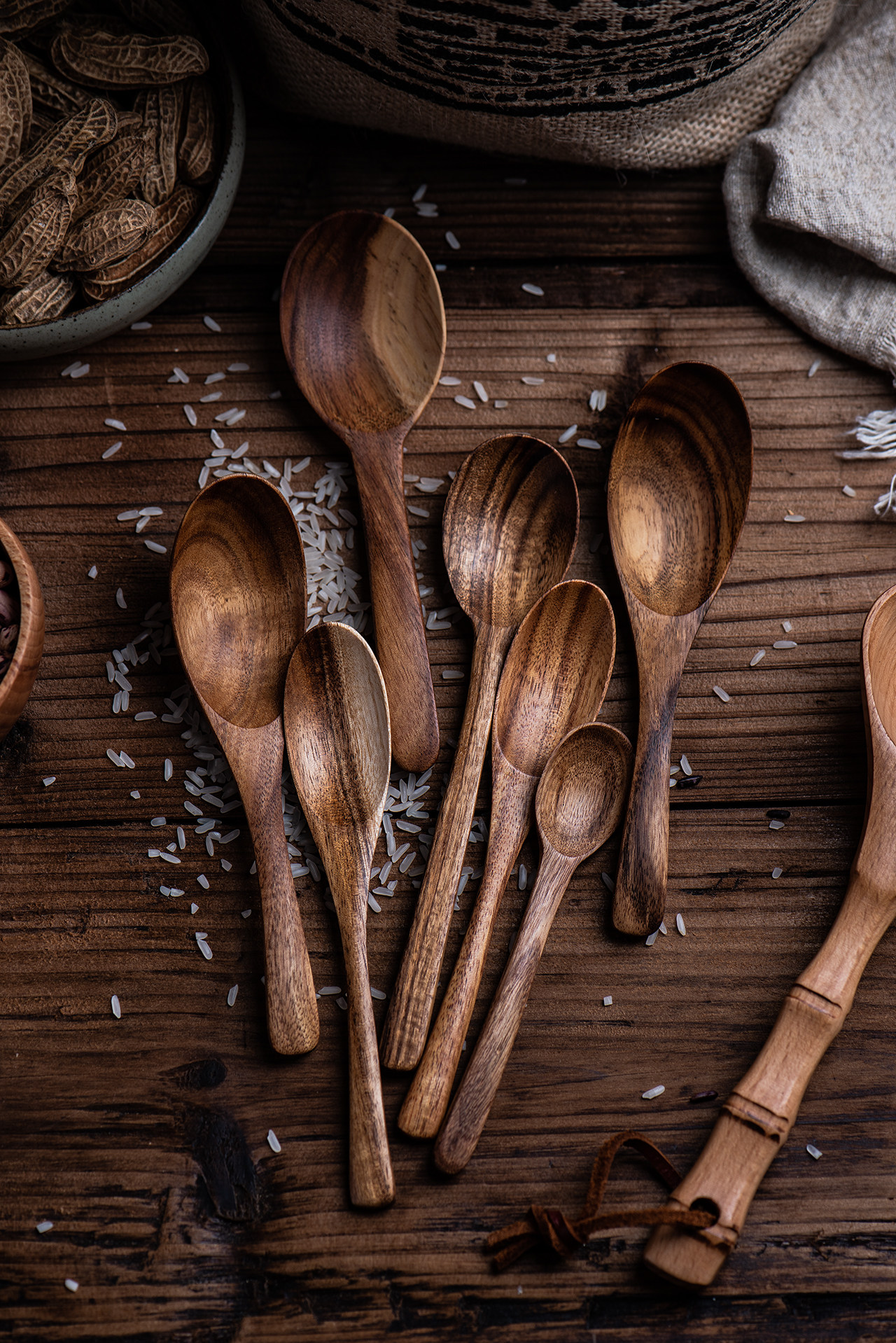 Japanese tableware teak spoon forkcoffee spoon stirring spoon spoontablespoon log healthy environmental protection