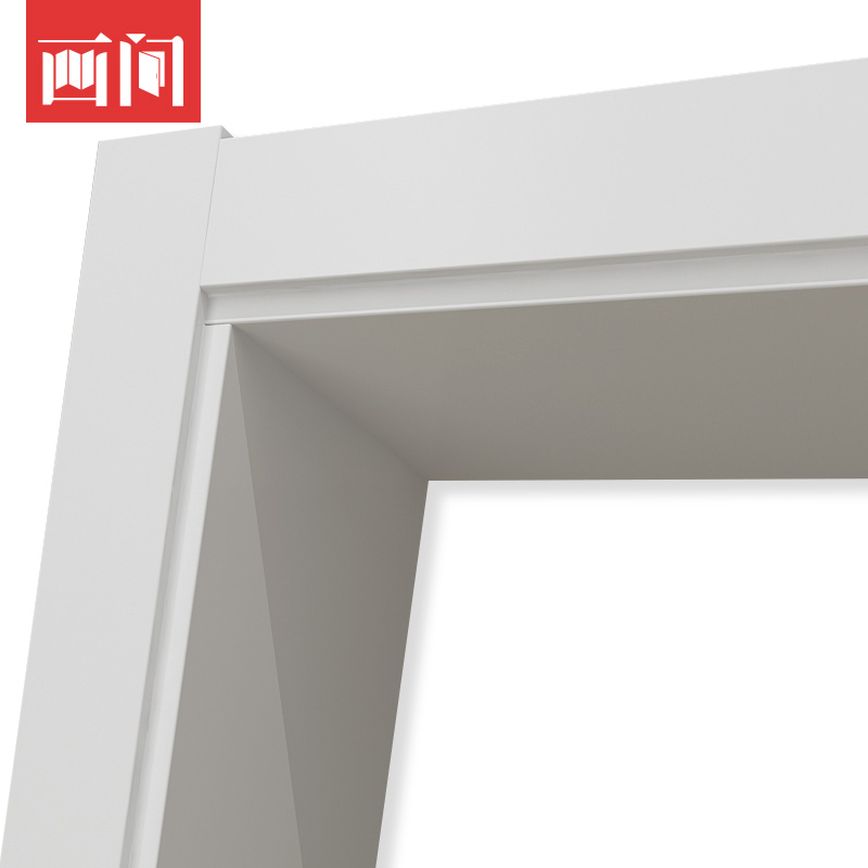 Inter-painting door set line wrapping solid wood composite white balcony matt cover baking lacquered European style window cover door set wrapping side custom 