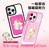 Синий кукурузный сустав Mikko Magnetic Mobile Phone Universal Leather Card Package подходит для Magsafe Apple iPhone