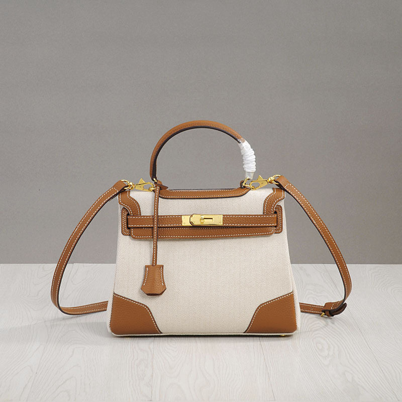 H Home Canvas Matching Bull Peel lychee tattooer pack 2022 new fashion 100 Lap Retro Handbag 28cm