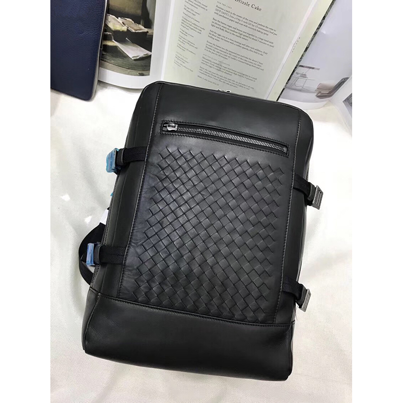 European and American fashion leather backpack tire leather woven travel bag 2022 new atmospheric simple men's school bag