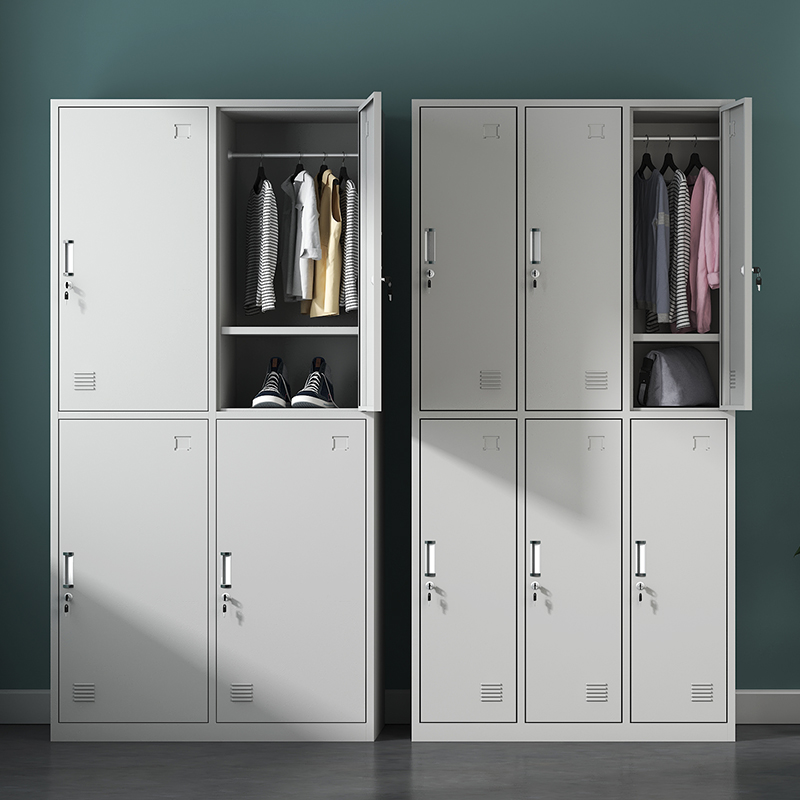 Iron locker school dormitory storage wardrobe gym bathroom steel staff locker with lock office iron cabinet