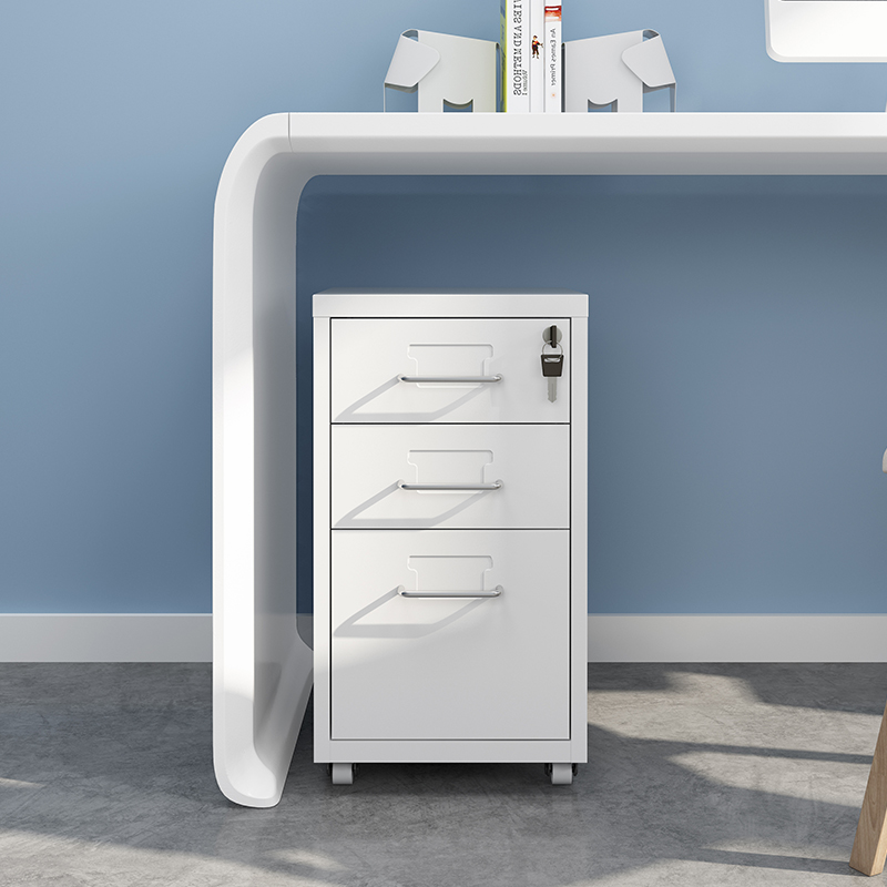 Office file cabinet iron storage storage low cabinet mobile with lock small cabinet under the table Helmer drawer cabinet