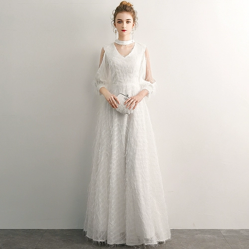 Белое элитное вечернее платье, коллекция 2021, подходит для подростков