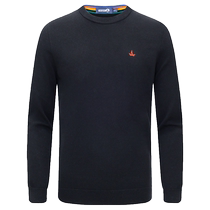 Pure wool] Navigare Italian small sailing black pullover sweater for men winter casual warm sweater