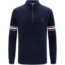 Wool] Navigare Italian small sailing half-zip pullover sweater for men winter casual knitted bottoming shirt