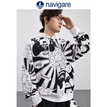 Navigare Italian sailing boat man hooded sweater new loose cotton top in autumn 2022