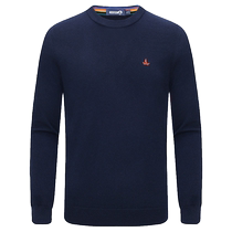 Pure wool] Navigare Italian small sailing boat winter new pullover sweater mens casual round neck sweater