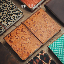 MOZE accompanying collection collection hand account notebook notepad notebook first layer cowhide diary custom tn hand account