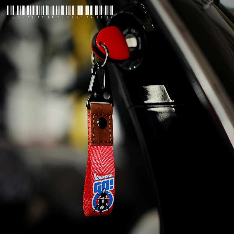 Vespa Keychain with Leather Motorcycle Keychain Cover Vespa Keychain with Leather Motorcycle Keychain Cover