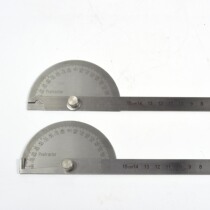 Angle gauge double arms stainless steel angle gauge 180 degrees adjustment type semi-circle index gauge protractor multifunctional angle ruler