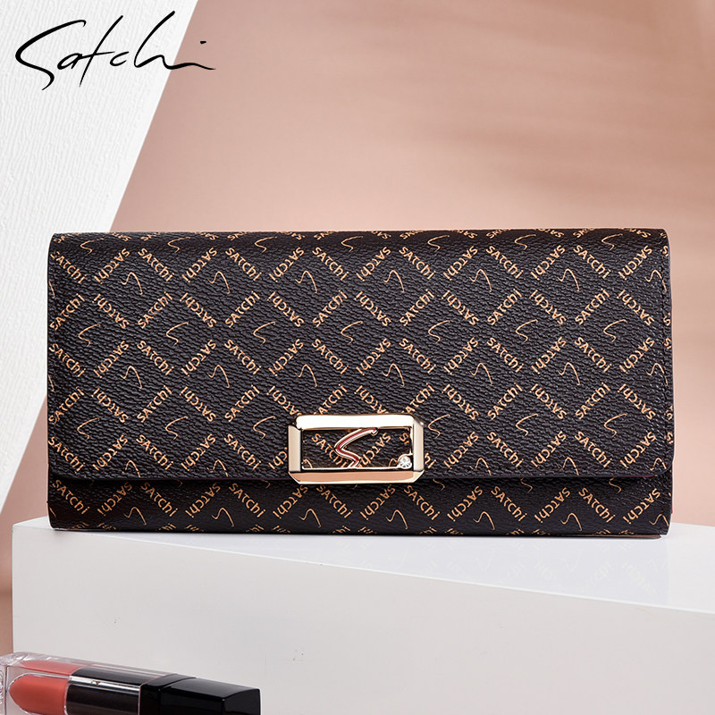 Sachet Card wallet Two-in-one woman long money clip large capacity 2023 new hand grab bag advanced feel card bag-Taobao