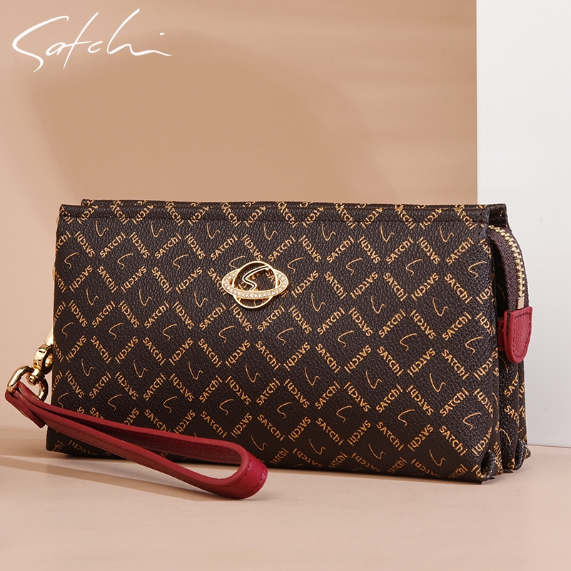 Sachi Women's Clutch Bag, Light Luxury Brand, Large Capacity, Official Authentic New Fashion Handbag, Long Wallet for Women