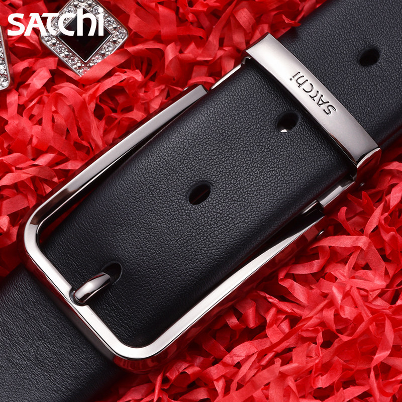 Sachet Belt Man Genuine Leather Needle Buckle Men's Belt Head Layer Pure Bull Leather Youth Fashion Casual Men's Pants Strap